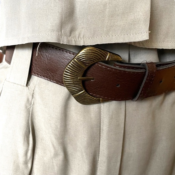 80s Vtg Safari Belted Belted Boho Romper - Picture 7 of 8